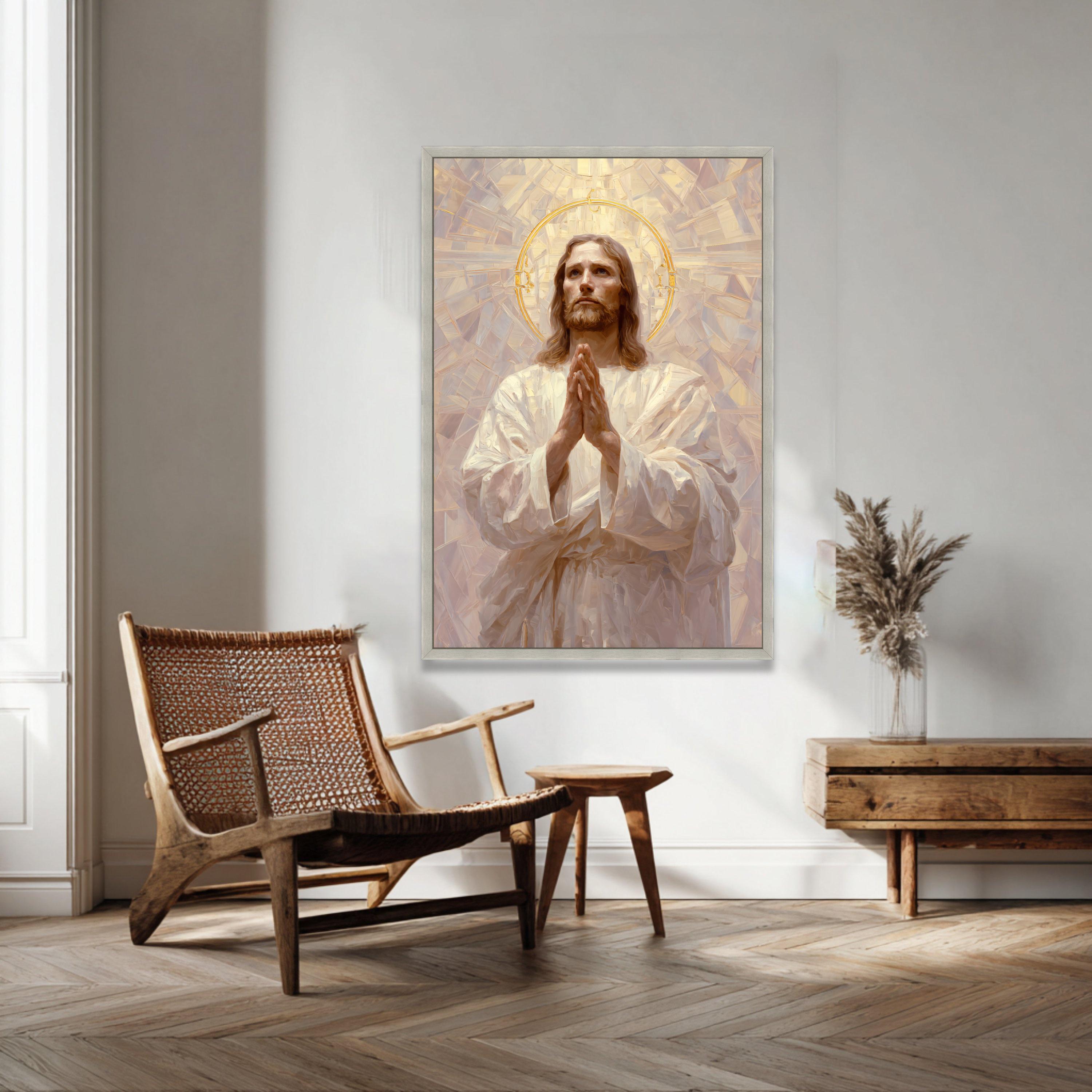 Prayerful Jesus Christ Canvas Wall Art, Religious Christian Decor ...