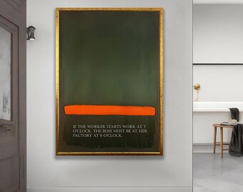 Mark rothko GREEN canvas, mark rothko motivational canvas, american proverb wall art, mark poster
