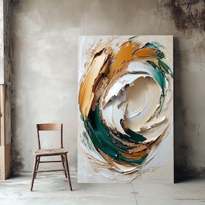 Vibrant Abstract Impasto Canvas Multicolored Wall Art Luxurious Modern Expressionist Living Room Wall Art