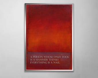 Mark rothko RED canvas, mark rothko red motivational canvas, american proverb wall art, mark poster