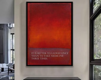 Mark rothko RED canvas, mark rothko motivational canvas, american proverb wall art, mark poster