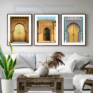 不可解な芸術壁画 3 bohème de porte marocaine、Architecture de mosquée、art de la photography marocaine、téléchargement numérique。