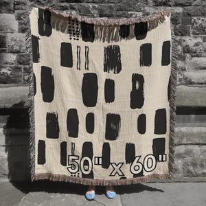 Woven Blanket Mockup Jacquard Fringed Blanket Canva Mockup Photoshop Blanket Fringe Woven Thrown Blanket Mockup