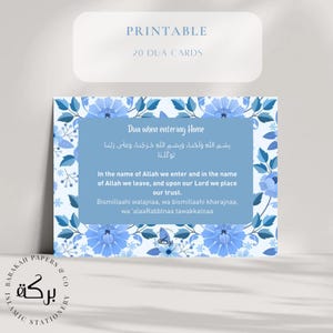 Islamic Dua Card, Digital Download, Printable, Flash Cards, Arabic, English Transliteration, Meaning