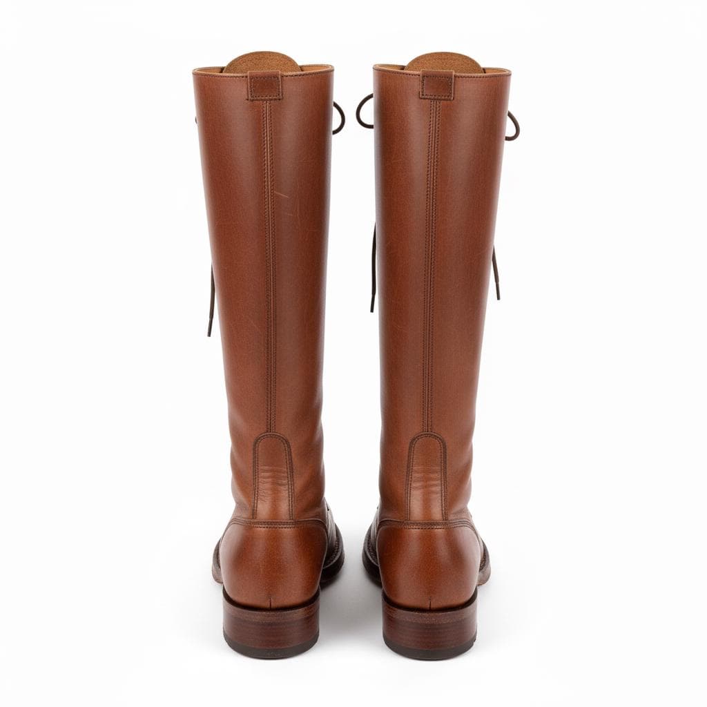 Handmade Vintage Brown Leather Lace-up Equestrian Riding Boots - Etsy