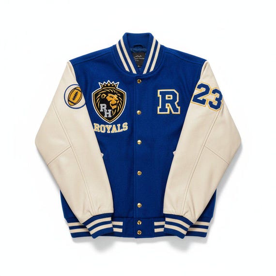 Custom Royal Blue Varsity Jacket: Personalized Wool Blend Letterman Apparel