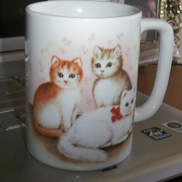 Otagiri Cat Kitten Coffee Mug Japan Vintage