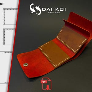 Leder Geldbeutel Muster | Digitale PDF-Vorlage | DIY Leathercraft Schnittmuster für eine handgemachte Brieftasche