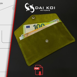 Leather Wallet Pattern | Digital PDF Template | DIY Leathercraft Sewing Pattern for Handmade Wallet