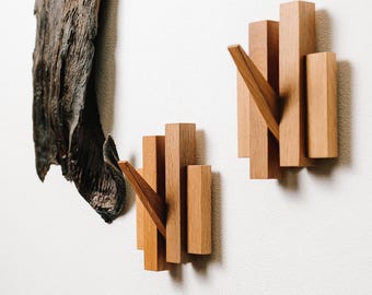 Wooden Piano Coat Rack with Wall Hooks Entryway Organizer Handcrafted Bog Oak Piano Hook Wall Rack Vertical Hooks Housewarming Gift