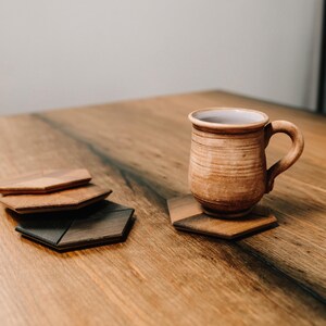 Wooden Coasters Gift Wood Coaster Set Drink Coasters Oak Coasters Secret Santa Gift Wine Gift