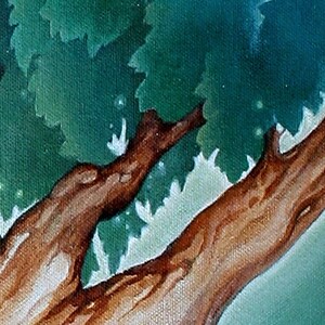 Earth Tree 11x14 tree of life art print of painting earth | Etsy