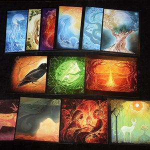 Postcards Set of Eight Mini Art Prints Art by Robin Quinlivan Spectrum Pack image 2