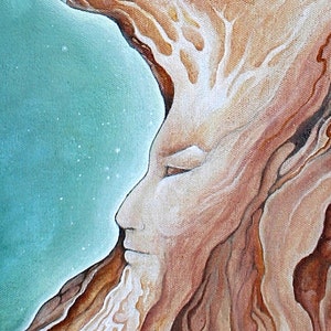 Arbre de la terre 8 x 10 arbre de vie impression d'art de la peinture déesse de la terre gaia esprit mythologie eco art image 4