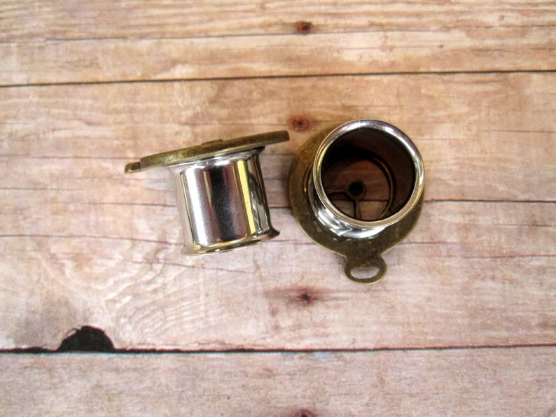 Pair of Pocket Watch Tunnels Clock Gauges Plugs Handmade Etsy
