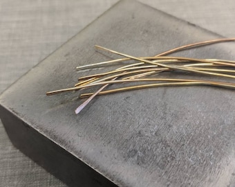 Oxidized brass paddle headpins- qty 10- 20 gauge