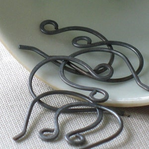 oxidized silver ear wires- sets of 6 or 20