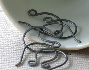 oxidized silver ear wires- sets of 6 or 20