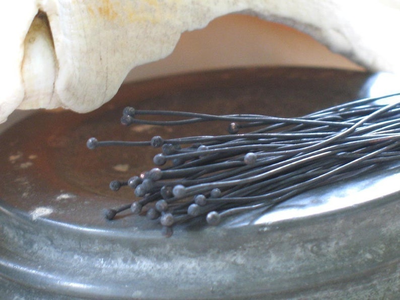 bulk order 200 oxidized copper head pins 24 gauge image 3