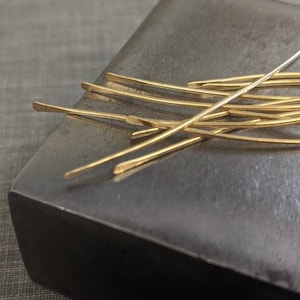 brass paddle headpins- qty 10- 20 gauge