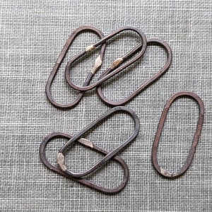 Small oxidized copper capsules- set of 6