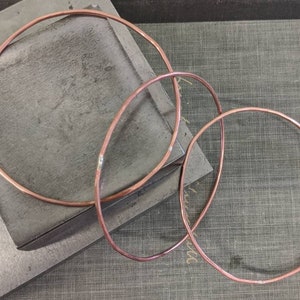 Raw Copper Bangle Blank qty 3 image 2