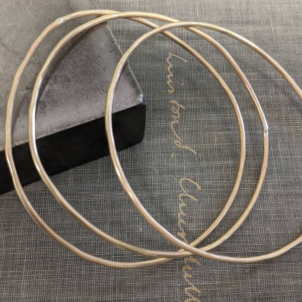 Raw Brass Bangle Blanks-qty 3