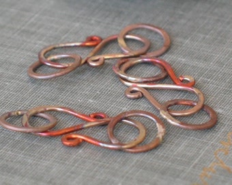 firescale copper clasps-set of 3