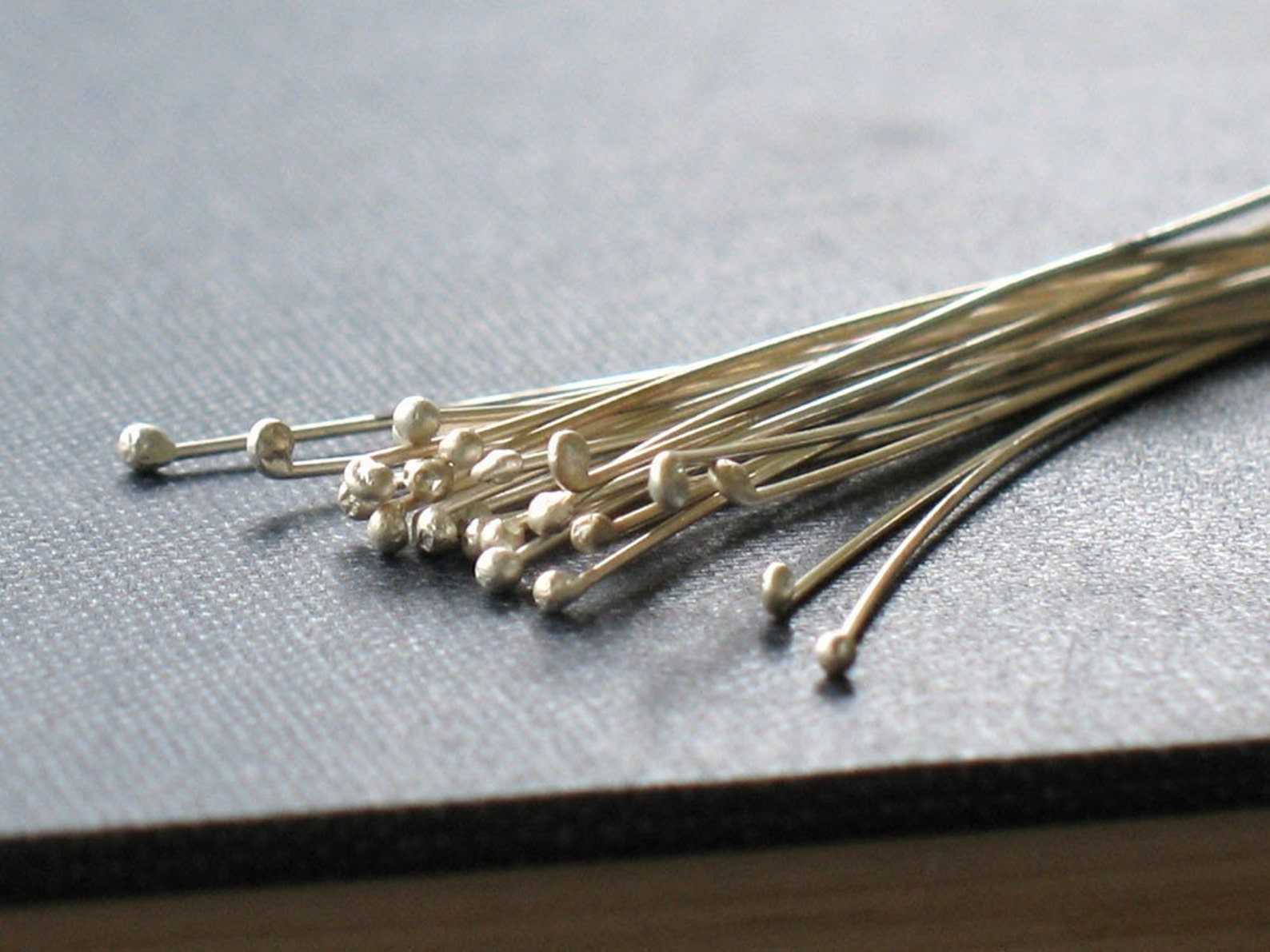 Sterling Silver Head Pins Handmade Silver Ball Pins 24 Etsy