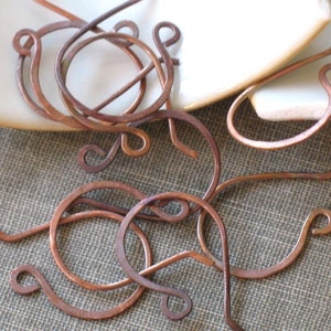 Bulk Order Copper Firescale Earwires hand forged earring findings image 2