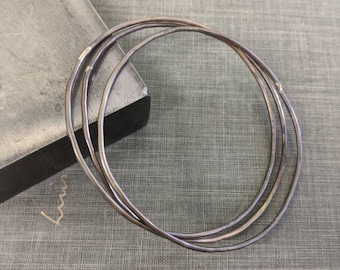 Oxidierter Messing Armreif Rohling - Menge 3