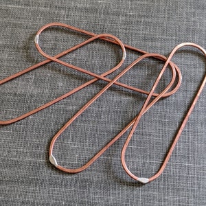 Large raw copper capsules, set of 4