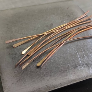 Firescale copper paddle headpins- qty 10- 20 gauge