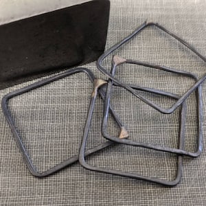 oxidized copper square links- qty 4