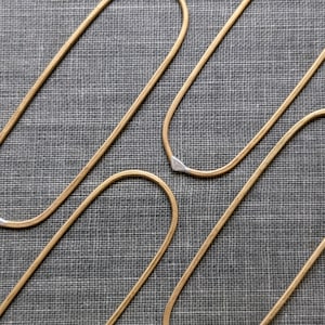 Large raw brass capsule shaped forged oval hoop links- set of 4