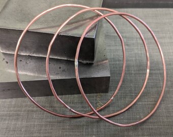 Roher Kupfer Armreif Rohling - Menge 3
