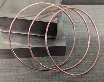 Raw Copper Bangle Blank- qty 3