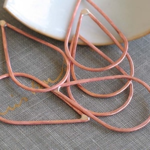 large copper teardrops- qty 6