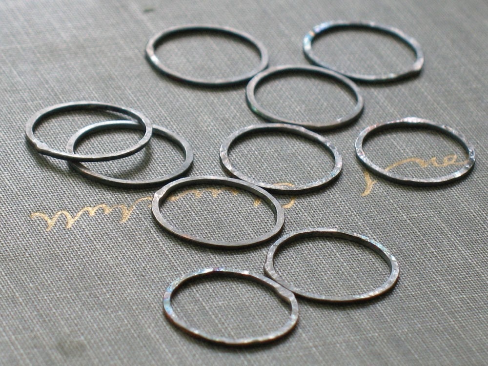 5/8 Inch Oxidized Silver Circles Small Circle Silver | Etsy