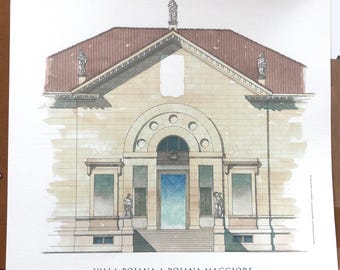 Villa Pojana Print, Andrea Palladio, Vicenza Italy, Square Poster (16x16in, 40x40cm)