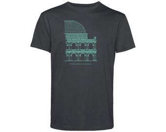 Screen printed t-shirt of the Basilica Palladiana, detail from my ink drawing
