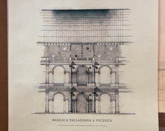Basilica Palladiana Print, Andrea Palladio, Vicenza Italy, Square Poster (16x16in, 40x40cm)