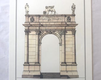 Palladio Arco delle Scalette Watercolor Poster, Signed Art Print (20x12.5in)