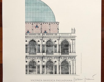 Basilica Palladiana Print, Andrea Palladio, Vicenza Italy, Square Poster (16x16in, 40x40cm)