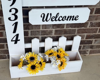 Porch welcome  planter box
