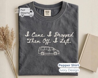 Back To School Mom Shirt, Funny Drop Off Parent Tee, Carpool Victory Humor, Busy Morning Gift, Pickup Driver Graphic Family Outfit