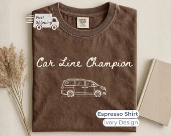 Comfort Colors Carpool Mom Shirt, Garment Dyed Parent Tee for School Pickup Lines