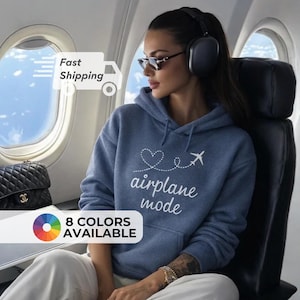 Airplane Mode Hoodie - Airplane Shirt, Vacay Mode Sweater, Gift for Traveler,  Vacation Hooded Sweatshirt