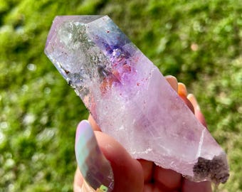 Elite Brandberg Lemurian Quartz 75g | Double Terminated, Mobile Bubbles, Record Keepers & Keyhole | Namibia
