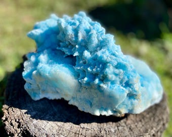 Raw Blue Aragonite Specimen: Healing Crystal, Throat Chakra, China (2.5 Kg)